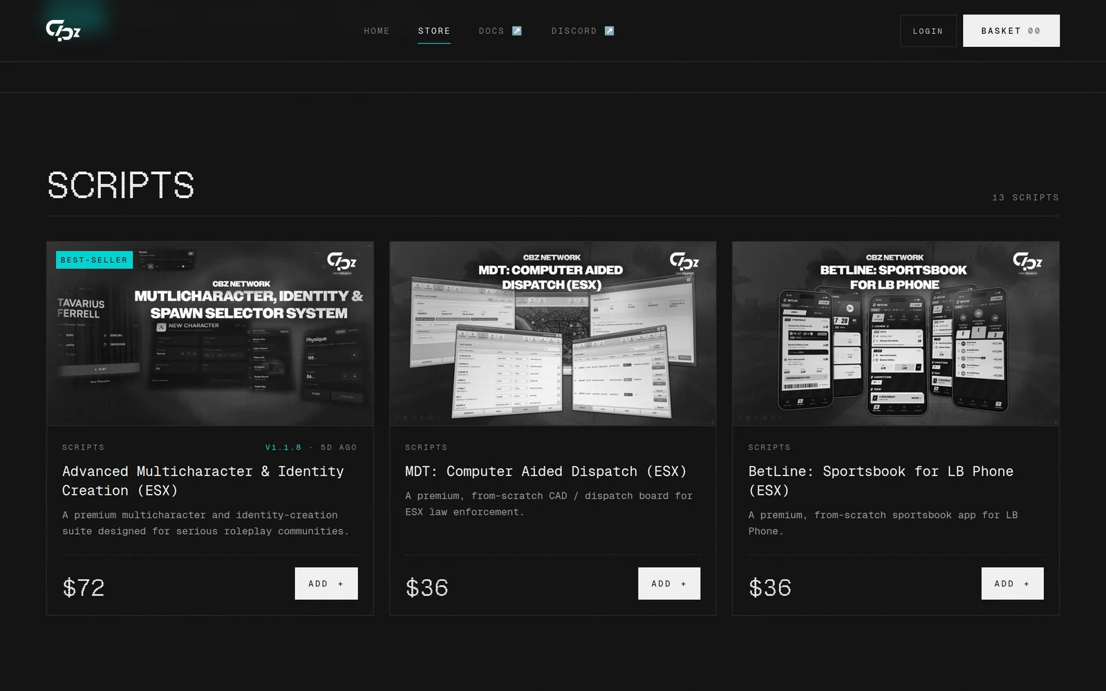 Le catalogue de scripts