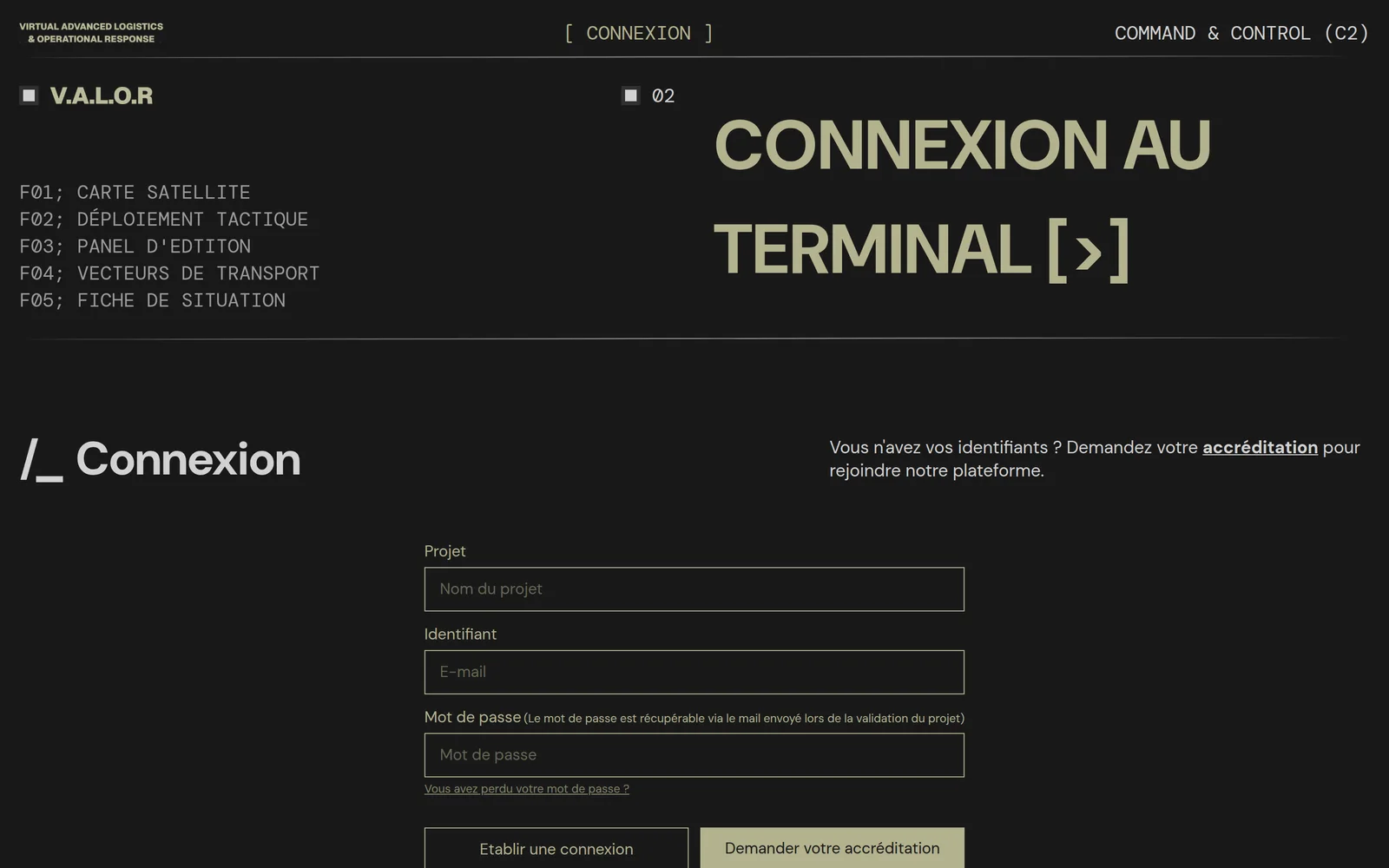 Operator sign-in